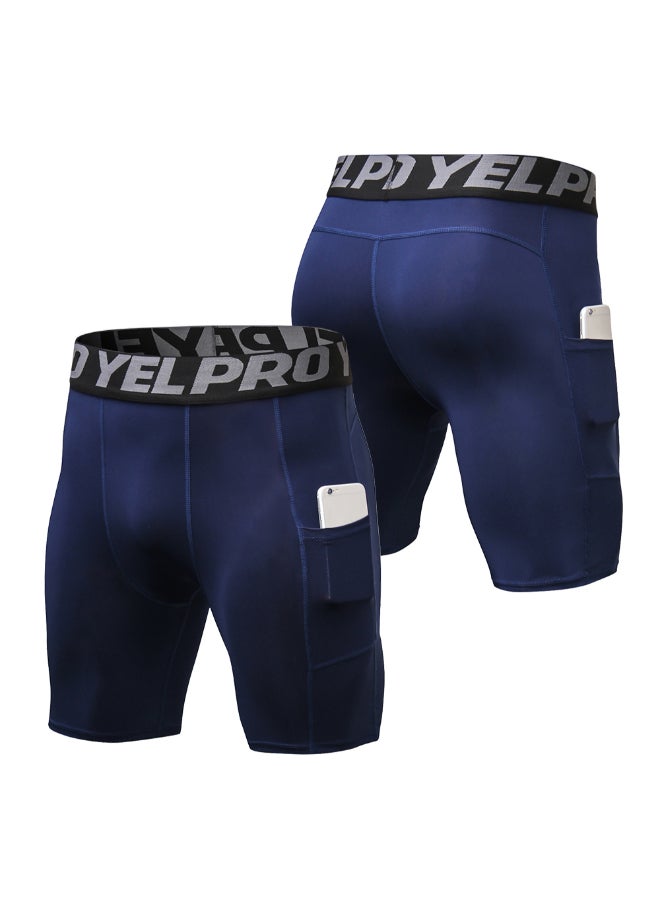 3-Pack Compression Shorts With Pocket Set Multicolour  - Image 3