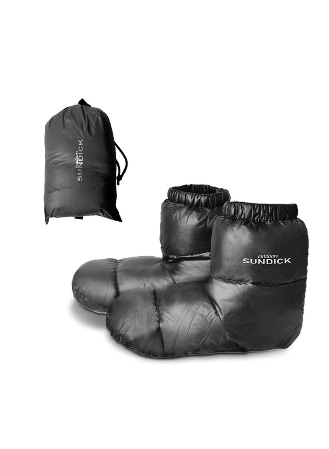 Outdoors Camping Slippers Warm Socks Black  - Image 1