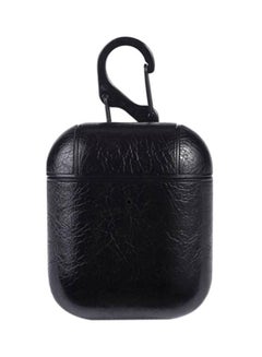 Protective Genuine Leather Case Cover For Apple AirPods Black
