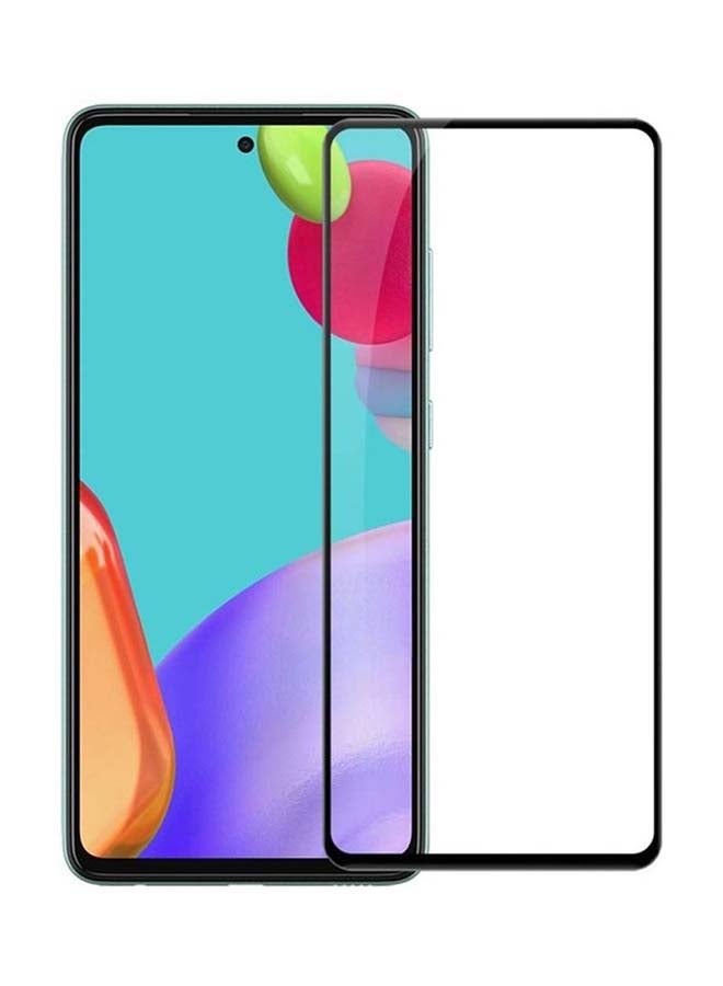 إنتاج لاصقة حماية للشاشة بدرجة إمالة 5D عالية الجودة ومقاومة للخدش لهاتف سامسونج جالاكسي A52 5G أسود - Image 1