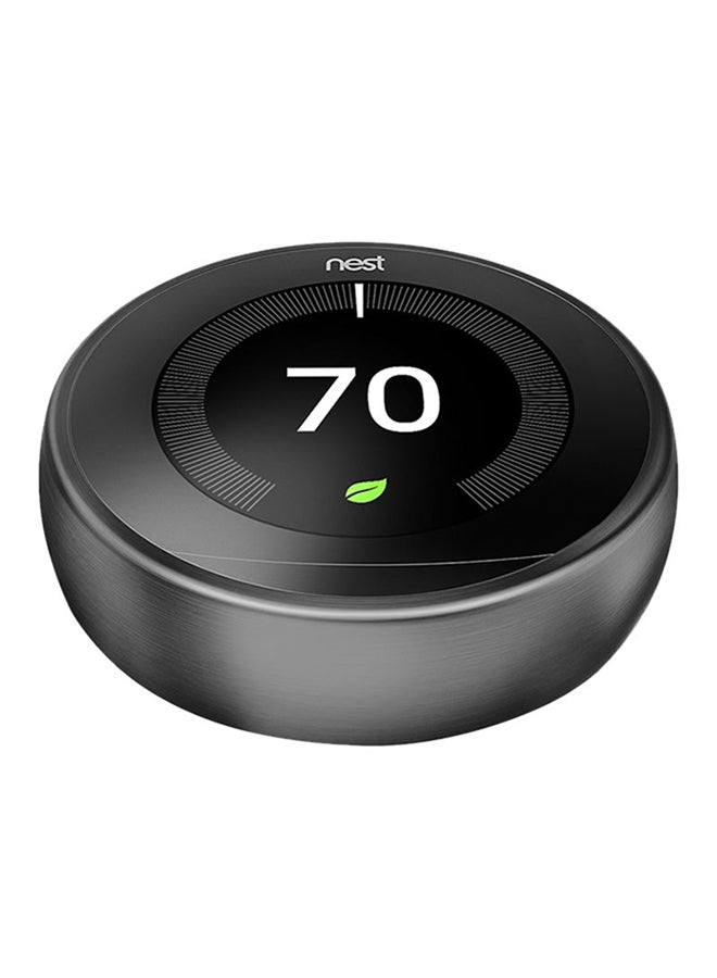 Nest 3rd Generation Learning Thermostat Mirror Black 3.3x1.2inch  - Image 2