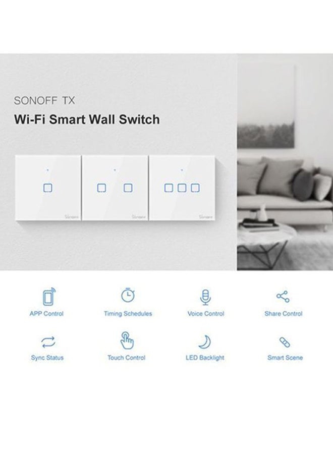 سونوف مفتاح واي فاي ذكي للجدار مع جهاز تحكم عن بعد أبيض/ أزرق/ أسود 10.2x10.2x4.6سم - Image 2