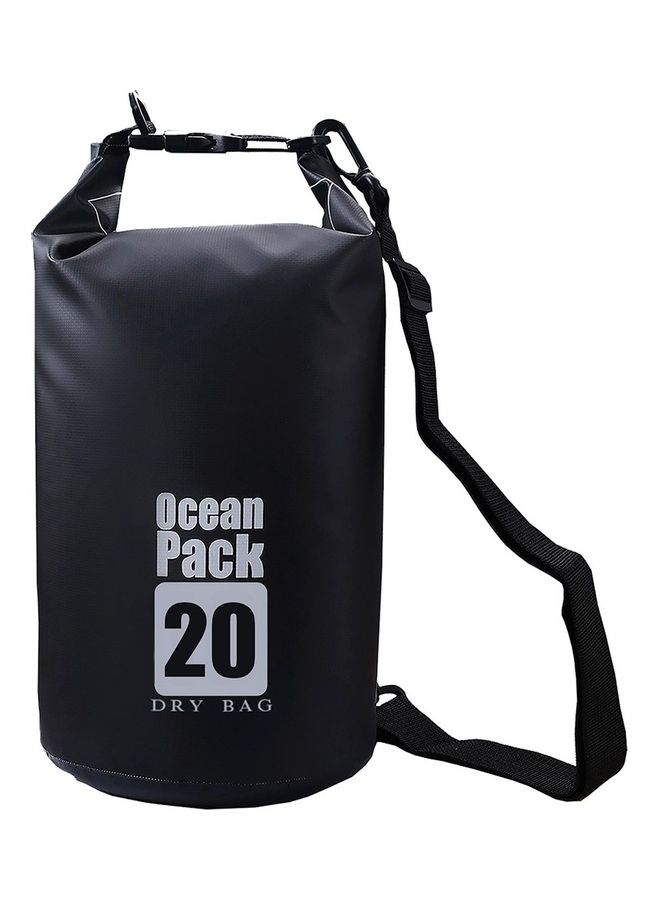 Dzgogo PVC Shoulder Strap Barrel Bag Black - Image 1