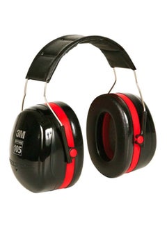 Peltor Optime Over-The-Head Earmuff Black/Red