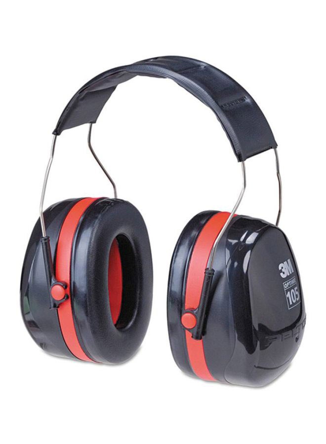 3M - Peltor Optime Over-The-Head Earmuff Black/Red - Image 1
