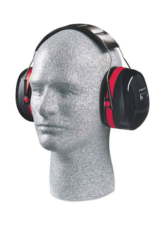 3M - Peltor Optime Over-The-Head Earmuff Black/Red - Image 1