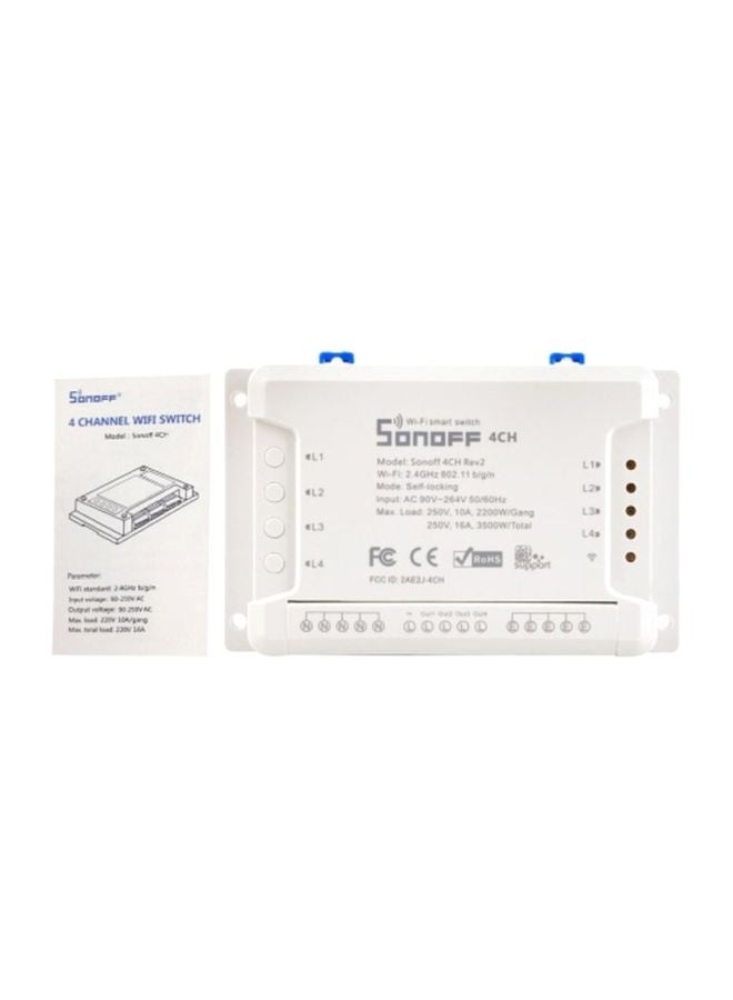 سونوف سويتش واي فاي للتثبيت على قضيب مزود بعدد 4 قنوات أبيض - Image 3