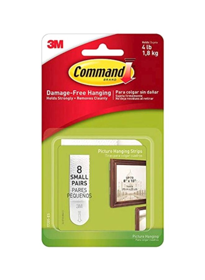 ثري ام مجموعة شرائط لتعليق الصور الصغيرة من 8 قطع أبيض - Image 2