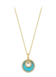 18K Gold Enamel Diamond Studded Necklace
