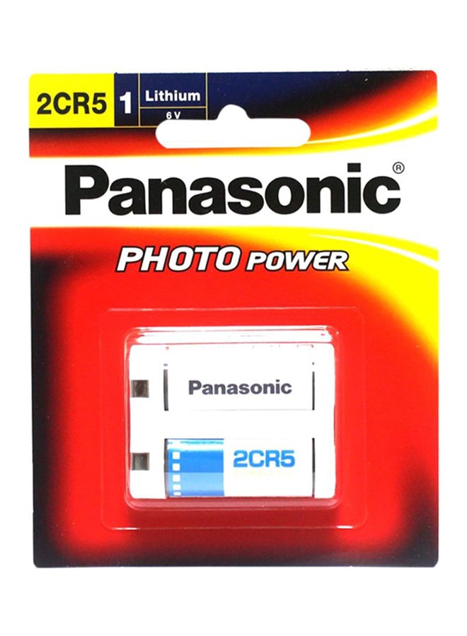Panasonic 2-Piece 2CR5 Lithium Batteries White/Blue/Black - Image 2