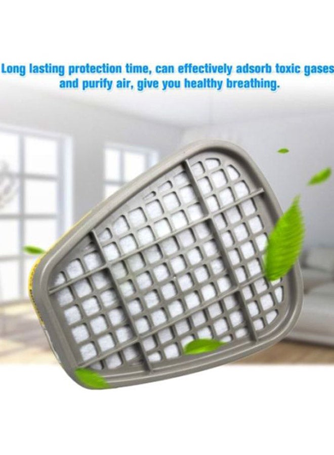 3M 2-Piece Organic Vapor Cartridge Filter Set Grey/Yellow 3.4x4.2inch - Image 2