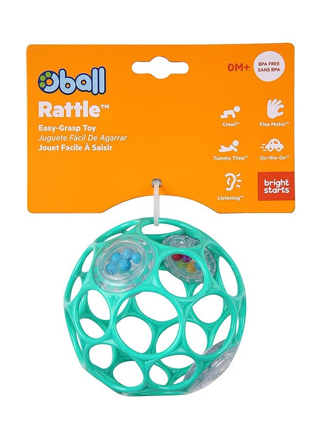 Oball - Rattle Easy-Grasp Toy - Teal - Image 1