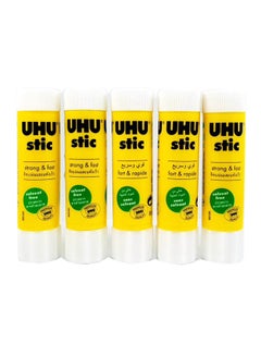 UHU 5-Piece Glue Stick Set Yellow/White/Black  - Image 1