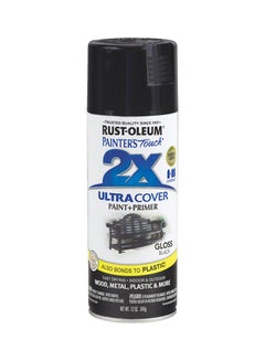RUST-OLEUM Painter’s Touch Gloss Ultra Cover Spray Black  - Image 1