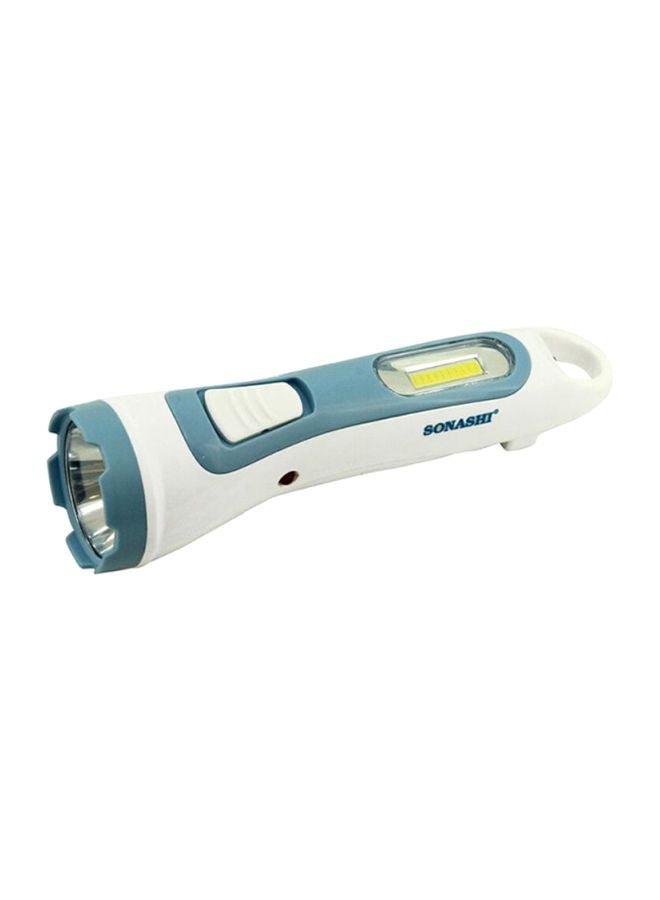 Stylish And Elegant Hyper Bright Portable Rechargeable LED Torch White/Blue 25cm