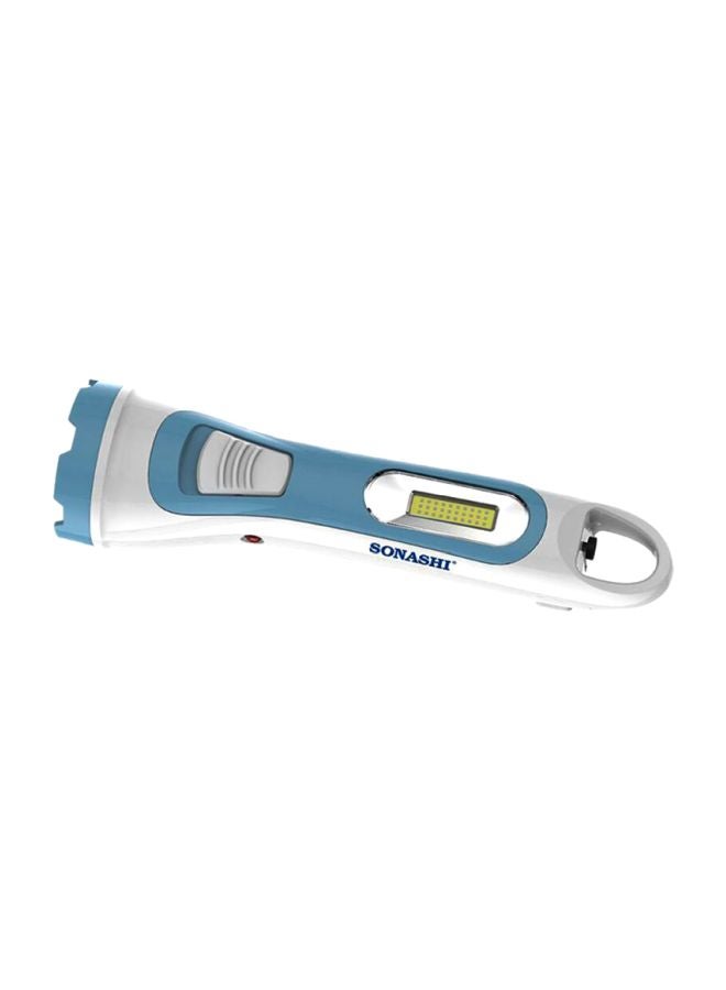 Stylish And Elegant Hyper Bright Portable Rechargeable LED Torch White/Blue 25cm