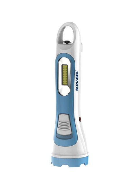 Stylish And Elegant Hyper Bright Portable Rechargeable LED Torch White/Blue 25cm