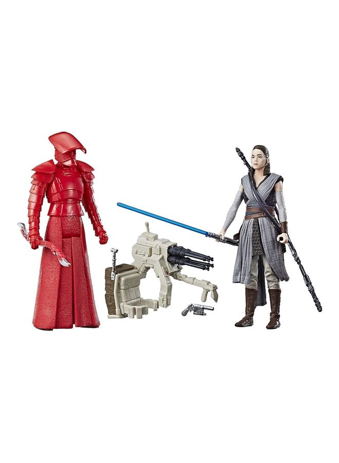 HASBRO - GAMING Star Wars: The Last Jedi Rey (Jedi Training) and Elite Praetorian Guard Figure 2-Pack 3.75 Inches 1.5inch  - Image 2