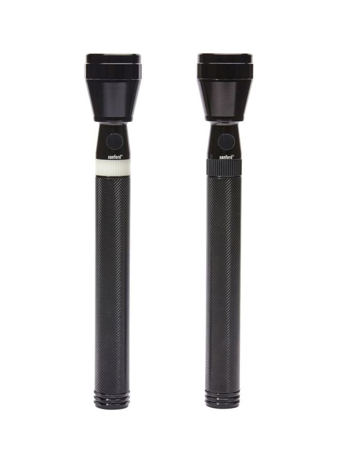 Sanford 2-Piece Rechargeable LED Search Light Set Black/White  - Image 1