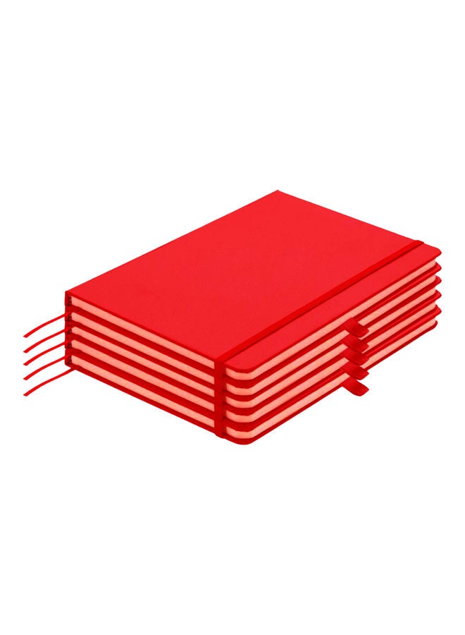 Pack Of 5 Classic Lined Notebook Red - v1617089022/N45946604A_1