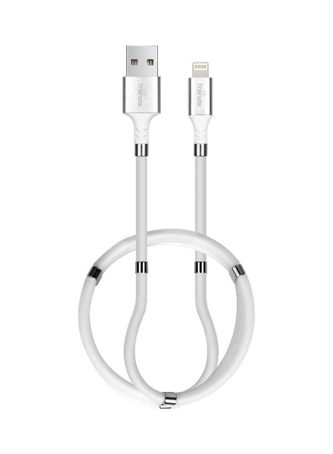 Trands Magnetic Absorption Lightning Data Cable White  - Image 2