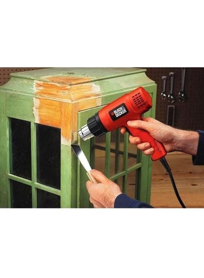 BLACK+DECKER - 1750W Corded 2 Mode Heat Gun for Stripping Paint, Varnishes & Adhesives, Orange/Black - KX1650-B5, Orange/Black 19x10x7cm - Image 1