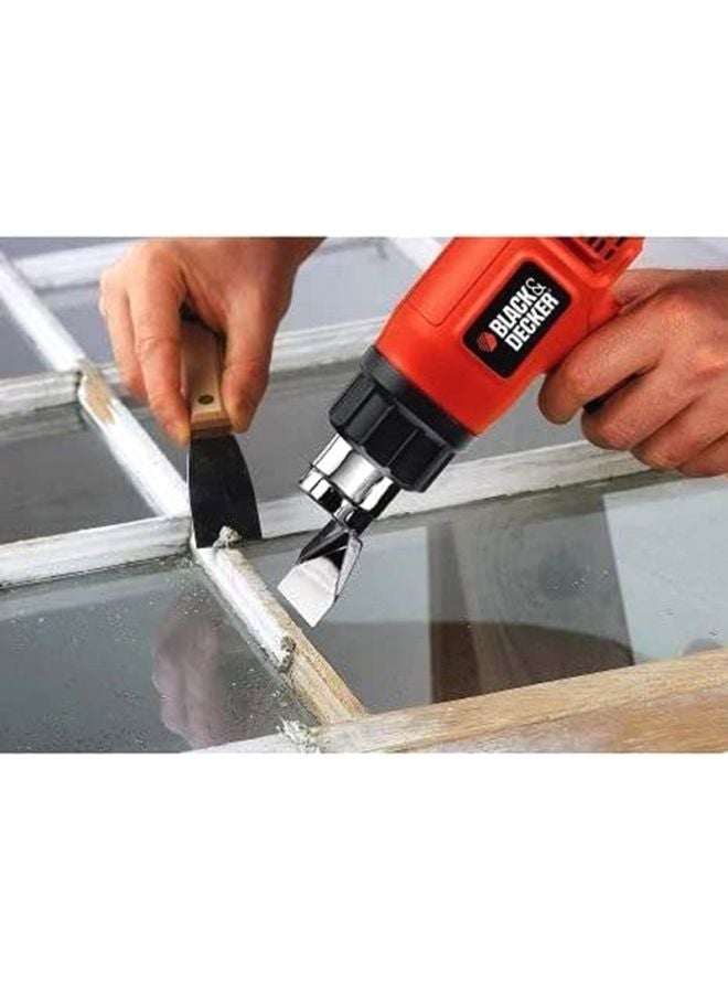 BLACK+DECKER - 1750W Corded 2 Mode Heat Gun for Stripping Paint, Varnishes & Adhesives, Orange/Black - KX1650-B5, Orange/Black 19x10x7cm - Image 1