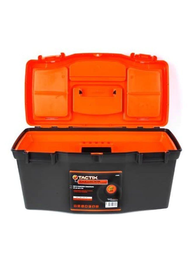 تاكتيكس - صندوق أدوات من البلاستيك طراز TTX-320100A أسود /برتقالي. - Image 1