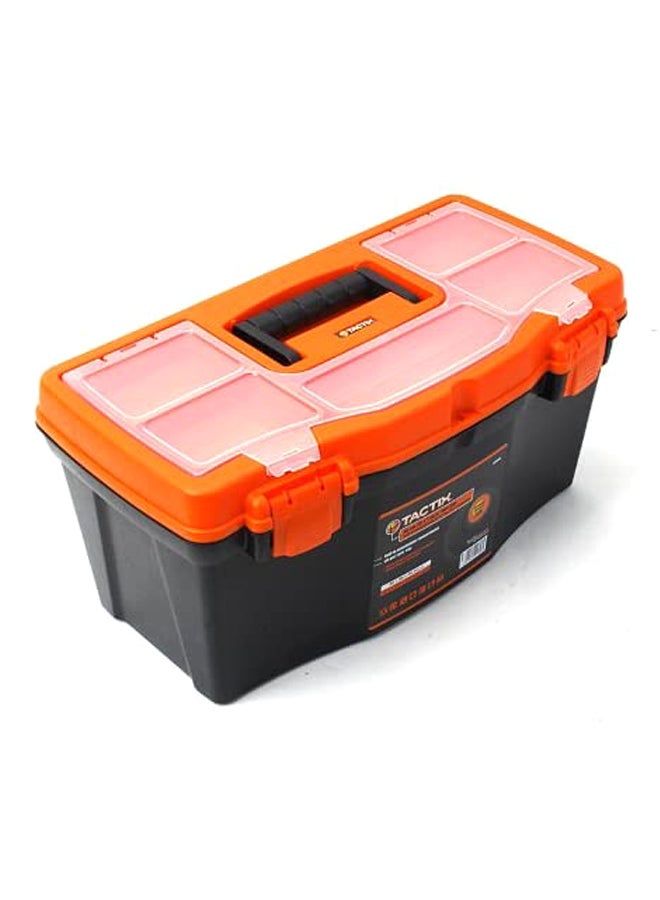 تاكتيكس - صندوق أدوات من البلاستيك طراز TTX-320100A أسود /برتقالي. - Image 1