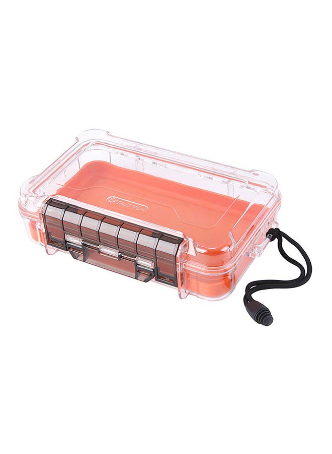 Tactix Field Box Waterproof Case, Large, Dry Box With Wrist Strap For Boat, Kayak, And Camping, Outdoor Gear Storage, Clear/Orange, Size: 23W X 15D X 6.8H Cm- 320072 Clear ‎14.99x6.81x22.99cm  - Image 1