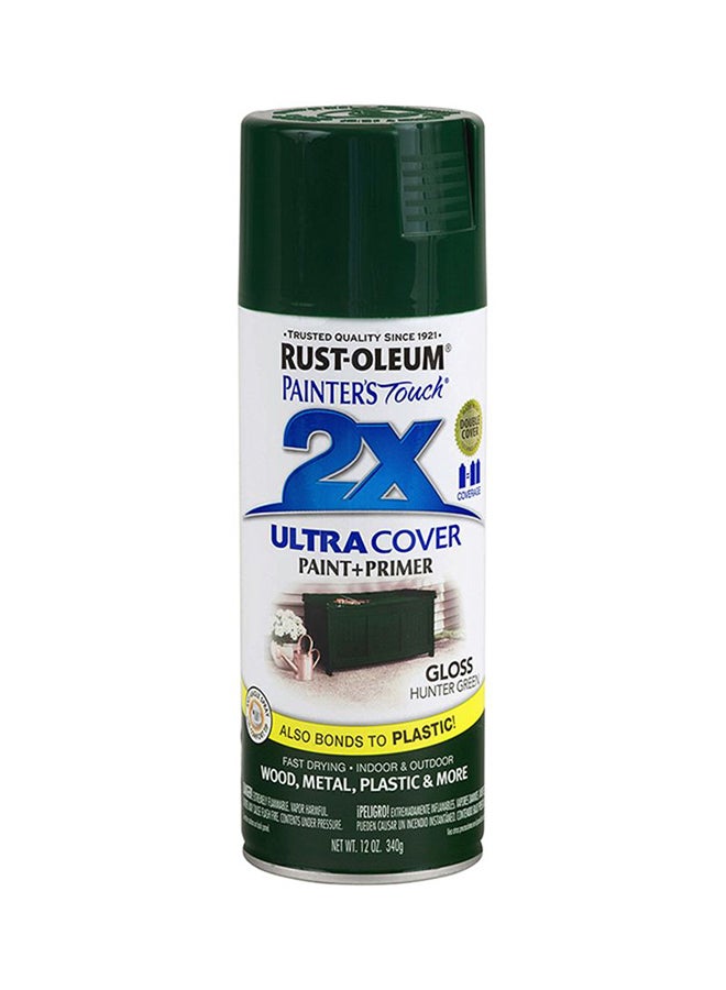 RUST-OLEUM Painter’s Touch Gloss Ultra Cover Spray Hunter Green - Image 1