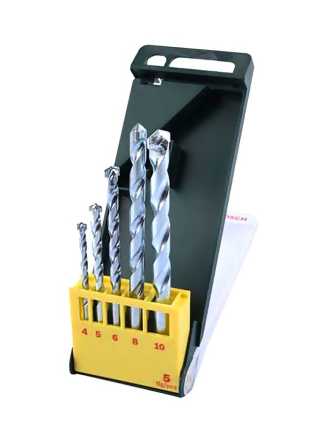 BOSCH 5-Pieces Drill Bit Set Silver 