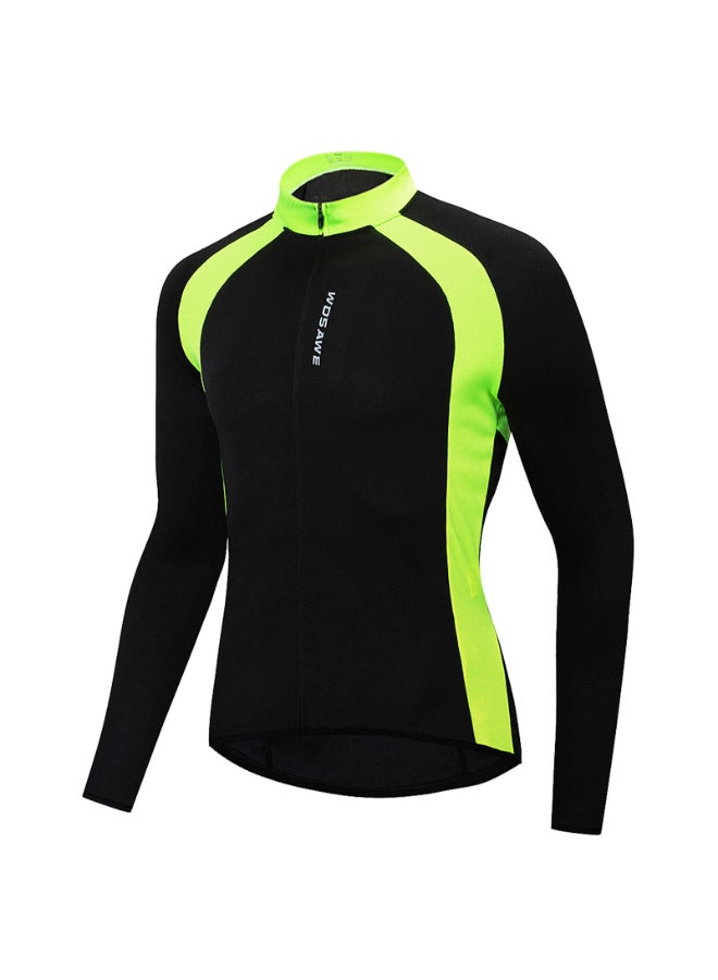 Quick Dry Fitness Cycling Jersey Black/Green 