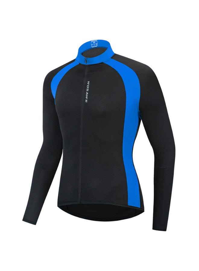 Quick Dry Fitness Cycling Jersey Black/Blue 