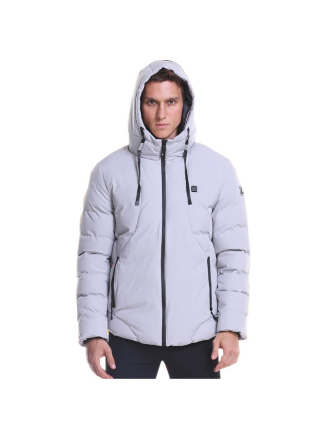Electric Heated Warm Jackets Light Grey 