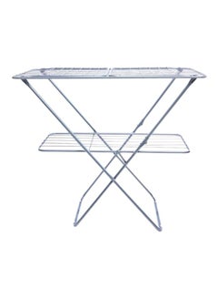 Silver Coated Cloth Dryer With Attached Cloth Rack Silver
