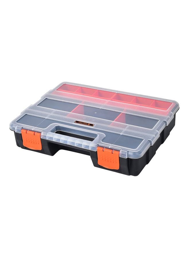 Hardware & Parts Organizers, 4 Piece Set Toolbox, Compartment Small Parts Organizer, Versatile And Durable Storage Tool Box, Removable Trays, Black/Orange- 320020 Black/Clear/Orange 23.01x29.01x18.01cm - v1617094145/N11003045A_2