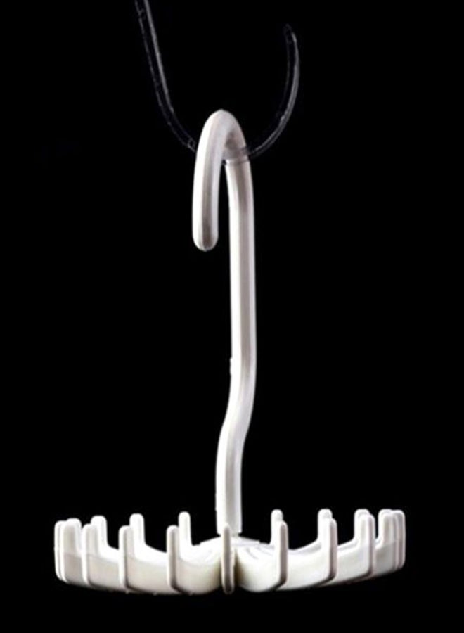 Voberry - 20 Hooks Rotating Tie Scarf Hanger White - Image 1