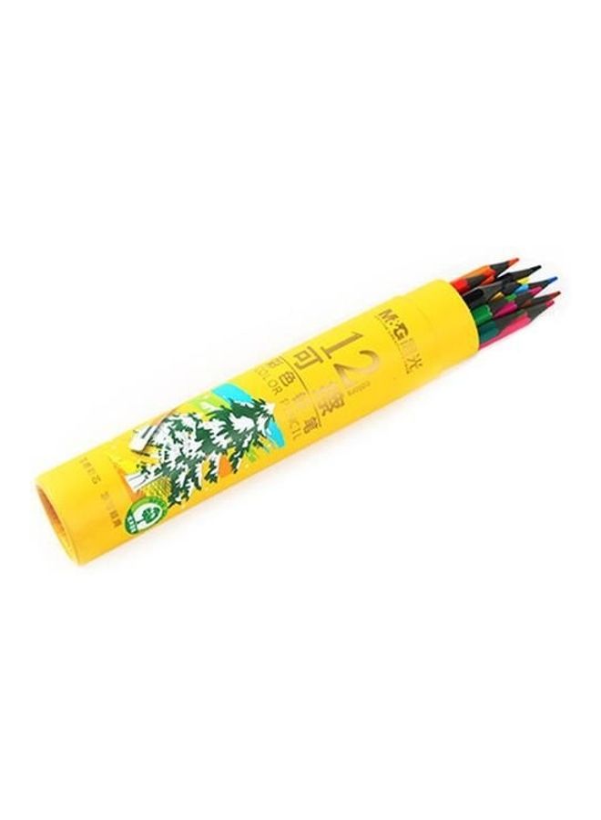 Generic Wooden Colors Pencil With Eraser Multicolour  - Image 2