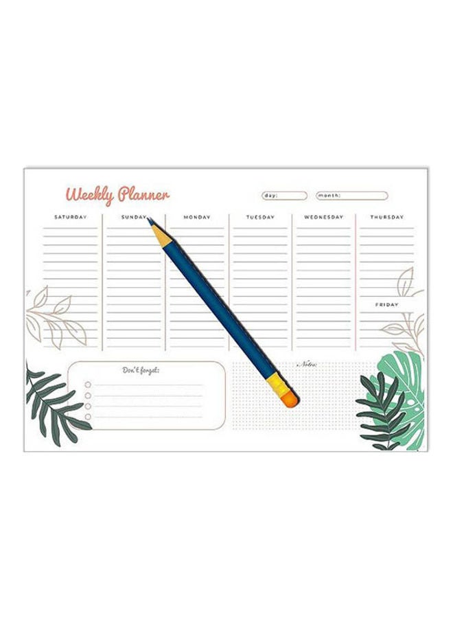 Yassin - To Do Weekly Planner - A4 - 52 Sheets Multicolour - Image 1