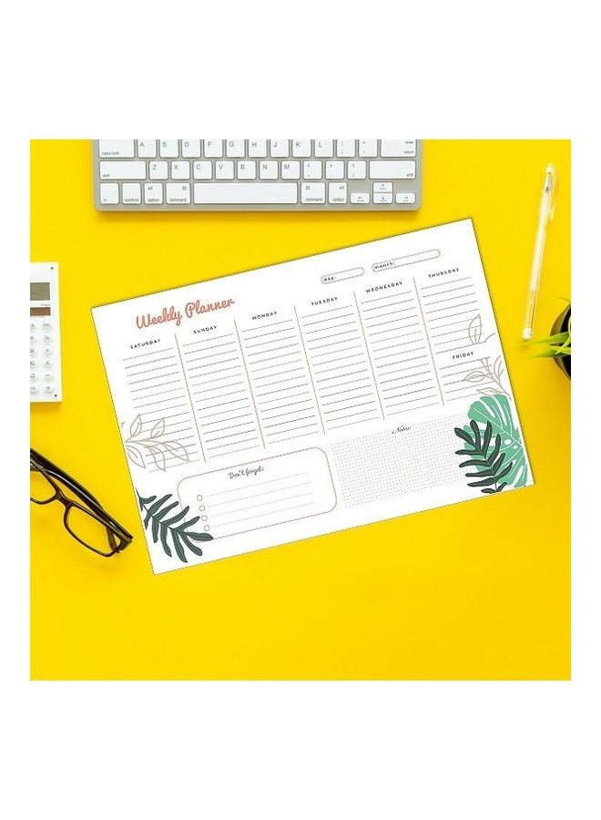 Yassin - To Do Weekly Planner - A4 - 52 Sheets Multicolour - Image 1
