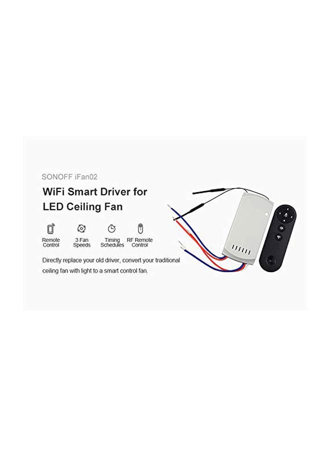 iFan02 Ceiling Fan Smart Remote Control Black/White 14x8.31x4.8cm