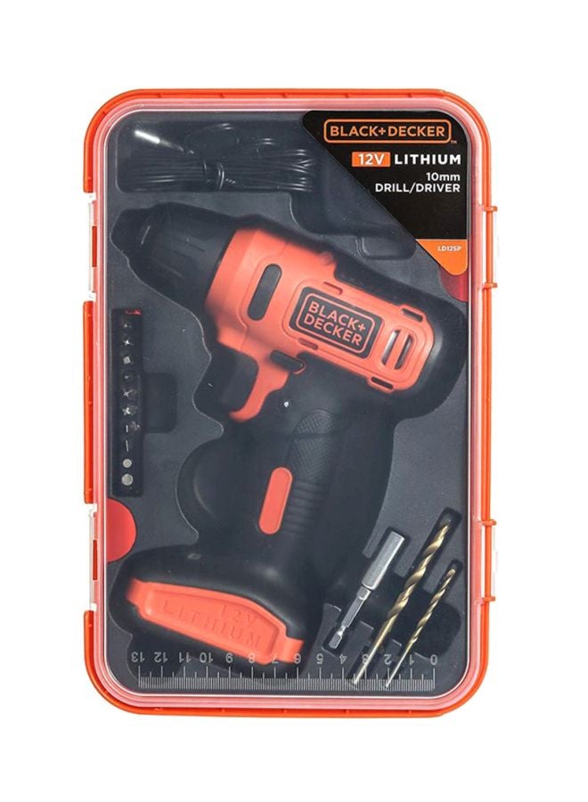 بلاك اند ديكر مثقاب ومفك براغي لاسلكي برتقالي/أسود 18.2x6.3x18.8سم - Image 2