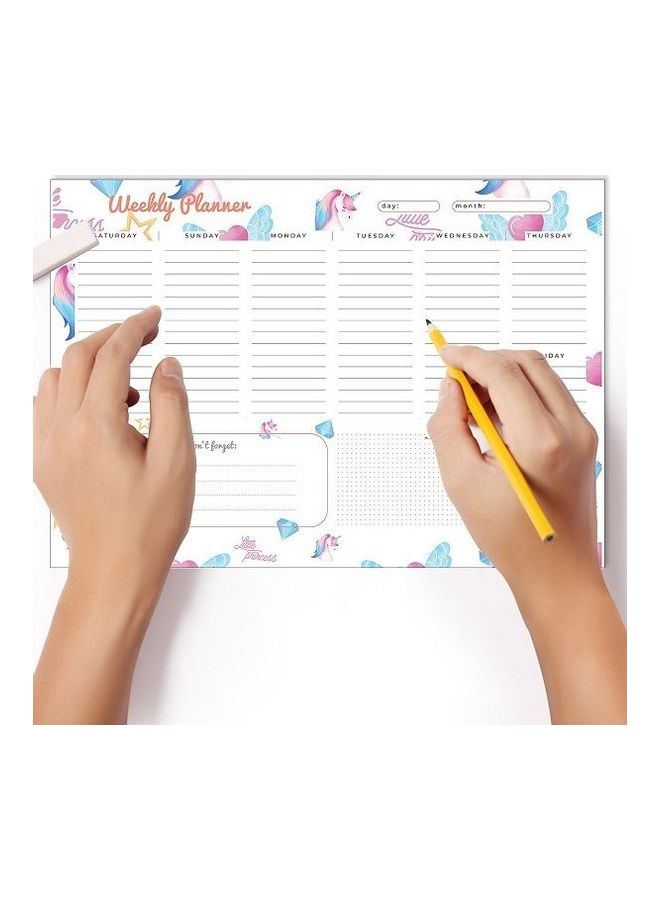 Yassin To Do Weekly Planner - A4 - 52 Sheets Multicolour  - Image 2