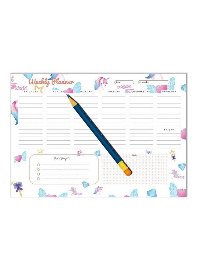 Yassin To Do Weekly Planner - A4 - 52 Sheets Multicolour  - Image 3