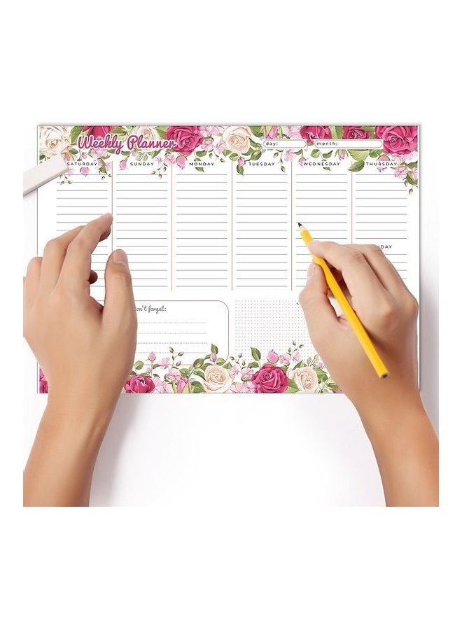 Yassin - To Do Weekly Planner - A4 - 52 Sheets Multicolour - Image 1