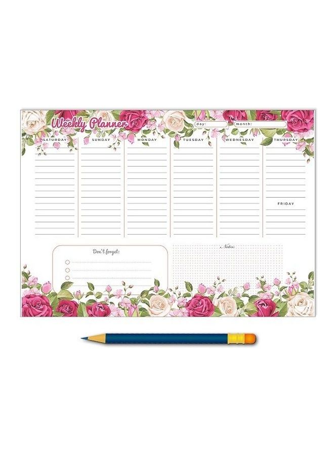Yassin - To Do Weekly Planner - A4 - 52 Sheets Multicolour - Image 1
