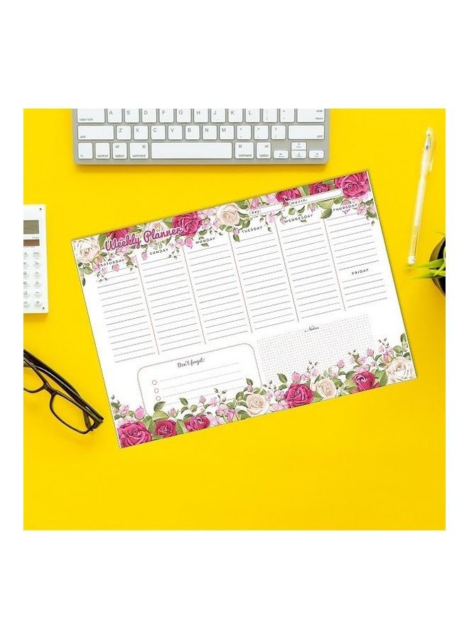 Yassin - To Do Weekly Planner - A4 - 52 Sheets Multicolour - Image 1