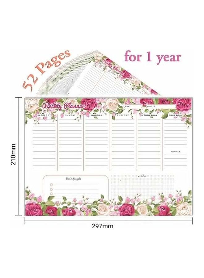 Yassin - To Do Weekly Planner - A4 - 52 Sheets Multicolour - Image 1