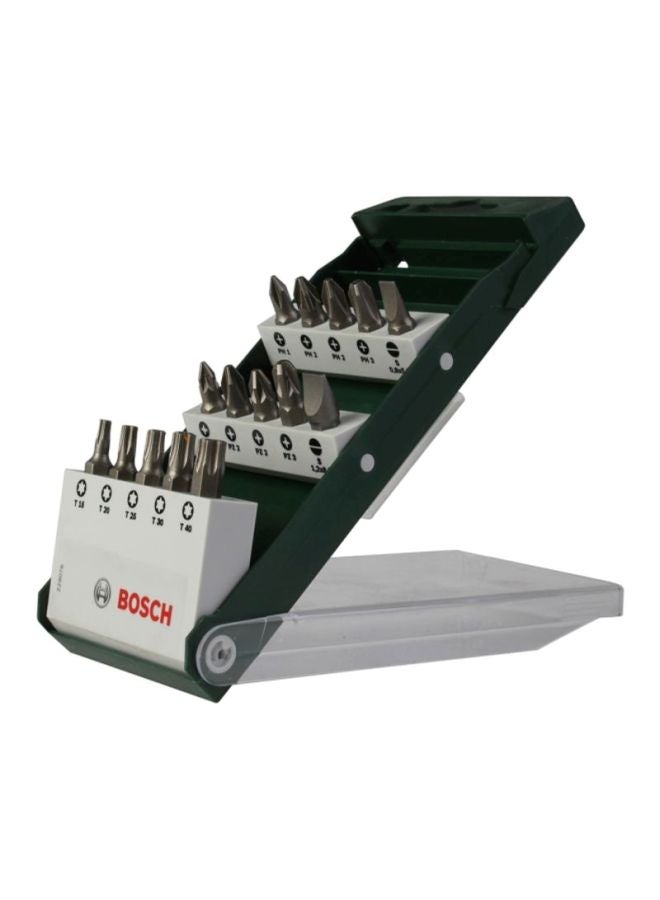 BOSCH 15-Piece Bit Set Black/White/Silver - Image 2